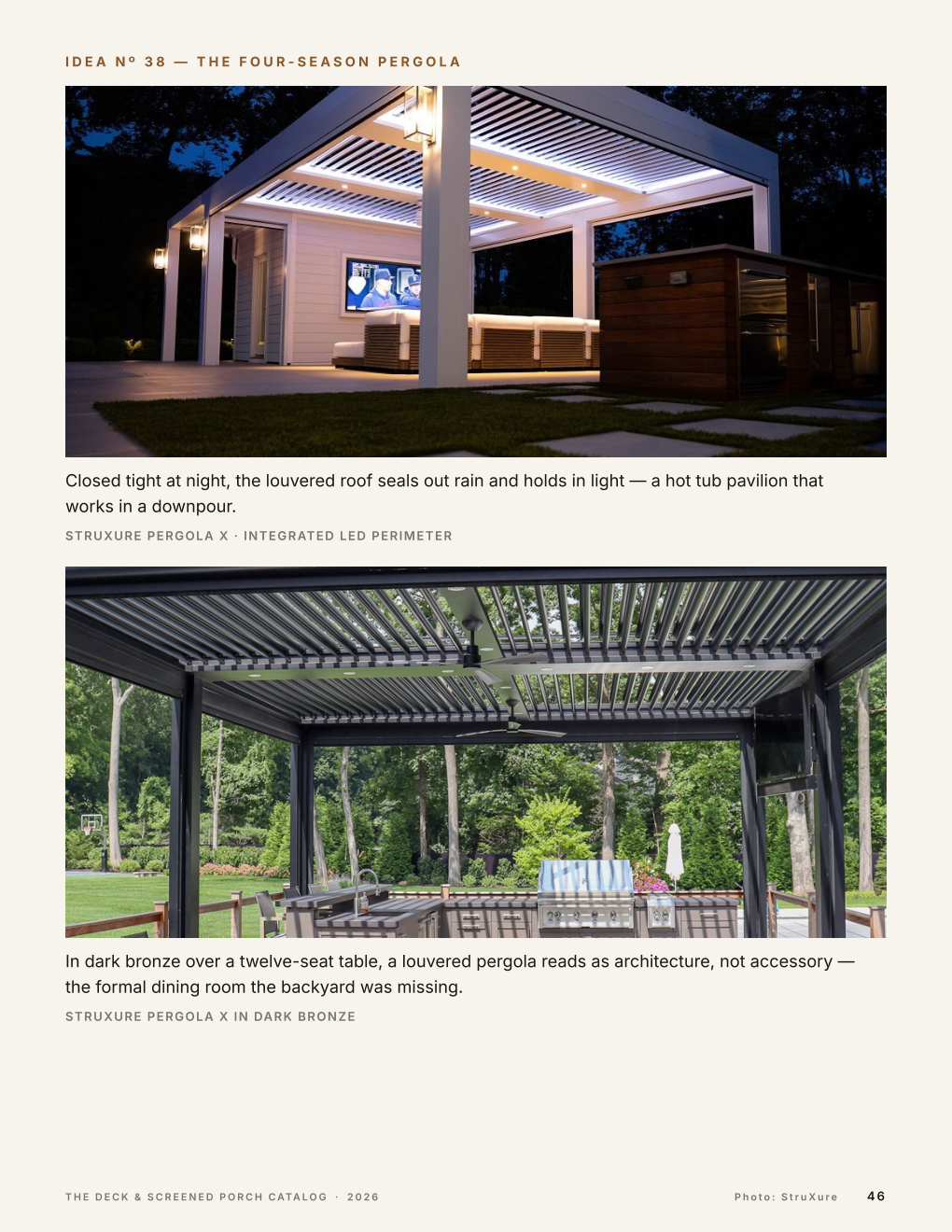 Louvered pergola idea page